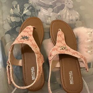 Michael Kors Pink and Brown Sandals
